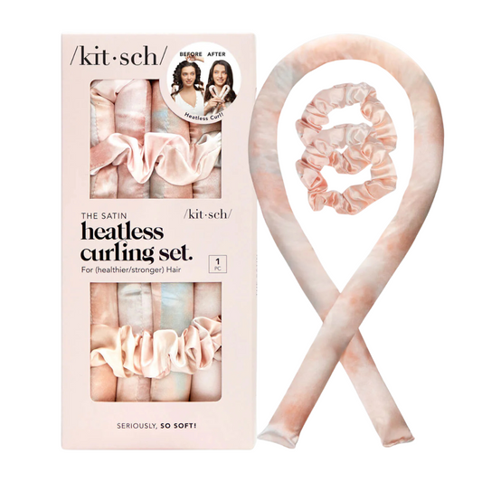 Satin Heatless Curling Set - Sunset Tie Dye